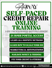 SELF-PACED CREDIT REPAIR ONLINE TRAINING ONLY- NO MENTORSHIP