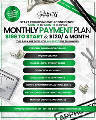 MONTHLY CREDIT REPAIR - PAYMENT PLAN PAYMENT
