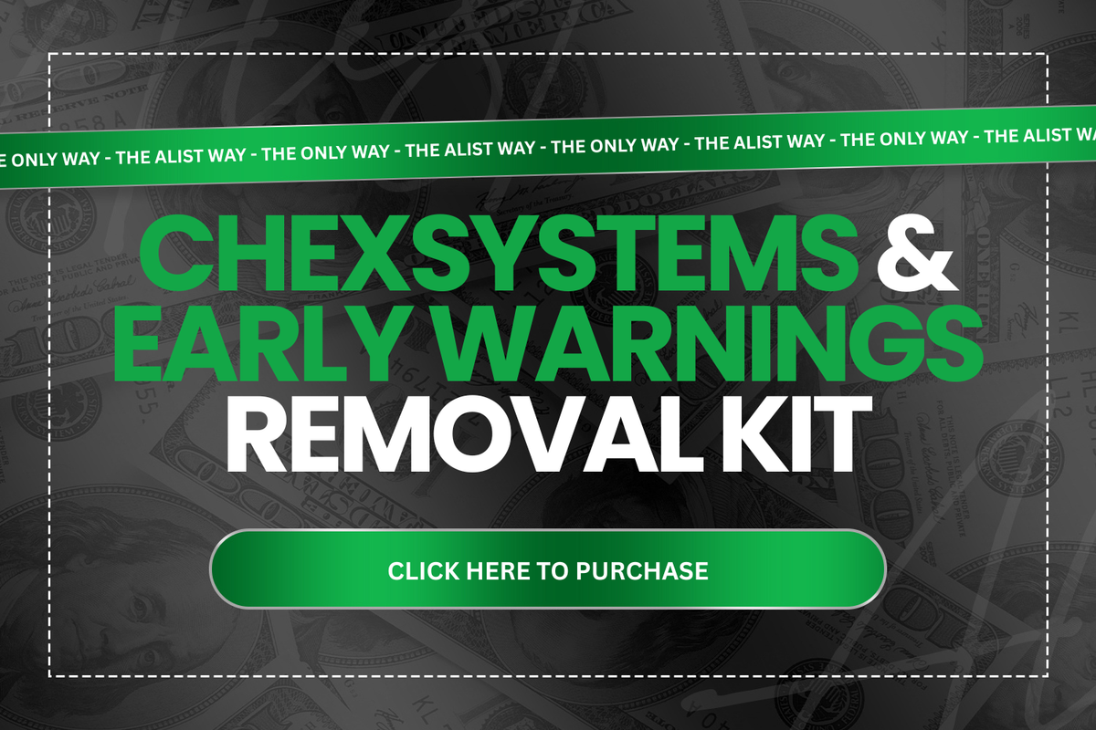 ChexSystems & Early Warnings Removal Kit Ebook