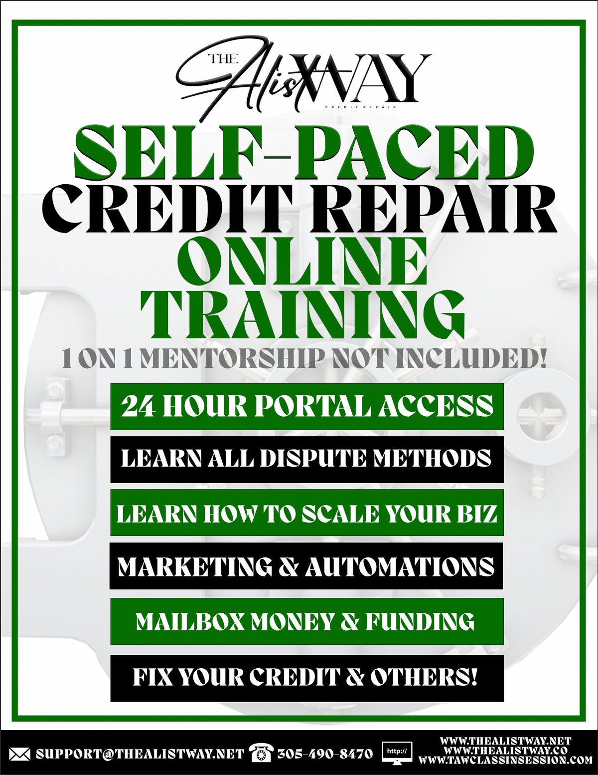 SELF-PACED CREDIT REPAIR ONLINE TRAINING ONLY- NO MENTORSHIP